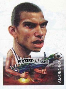 Sticker Amoroso (caricatura) - Calciatori 1997-1998 - Panini