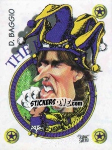 Sticker D.Baggio (caricatura) - Calciatori 1997-1998 n. 383 - Panini