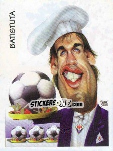 Sticker Batistuta (caricatura) - Calciatori 1997-1998 n. 386 - Panini