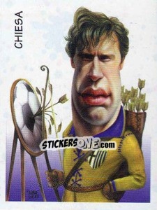 Sticker Chiesa (caricatura) - Calciatori 1997-1998 n. 391 - Panini