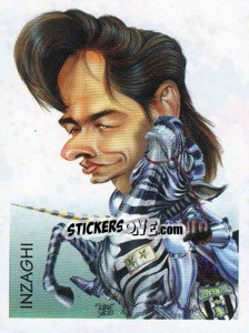 Sticker Inzaghi (caricatura) - Calciatori 1997-1998 n. 398 - Panini