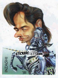 Sticker Inzaghi (caricatura) - Calciatori 1997-1998 - Panini