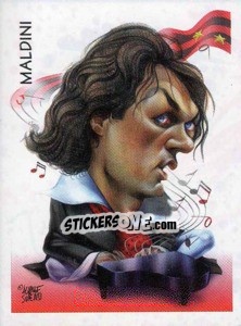 Sticker Maldini (caricatura) - Calciatori 1997-1998 - Panini