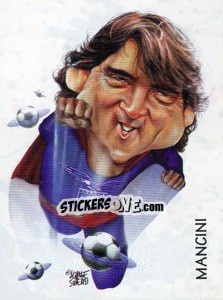 Figurina Mancini (caricatura) - Calciatori 1997-1998 - Panini
