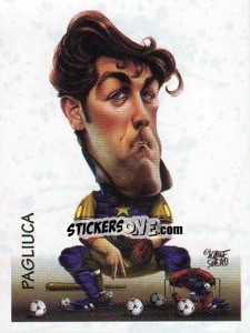 Figurina Pagliuca (caricatura) - Calciatori 1997-1998 - Panini