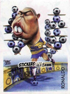 Cromo Ronaldo (caricatura) - Calciatori 1997-1998 - Panini