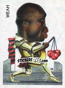 Sticker Weah (caricatura) - Calciatori 1997-1998 - Panini
