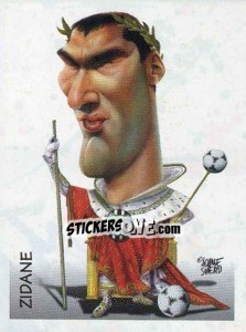 Figurina Zidane (caricatura) - Calciatori 1997-1998 - Panini