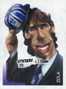 Sticker Zola (Caricatura) - Calciatori 1997-1998 n. 418 - Panini