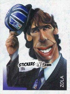 Sticker Zola (caricatura) - Calciatori 1997-1998 - Panini