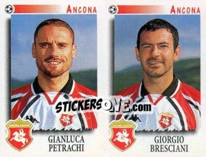 Sticker Petrachi / Bresciani  - Calciatori 1997-1998 - Panini