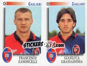 Figurina Zanoncelli / Grassadonia  - Calciatori 1997-1998 - Panini