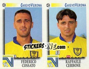 Cromo Cossato / Cerbone  - Calciatori 1997-1998 - Panini