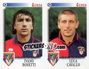 Sticker Bonetti / Cavallo  - Calciatori 1997-1998 - Panini