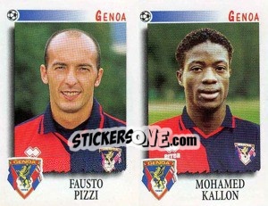Sticker Pizzi / Kallon  - Calciatori 1997-1998 - Panini