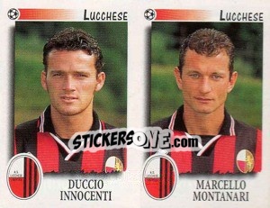 Sticker Innocenti / Montanari  - Calciatori 1997-1998 n. 485 - Panini