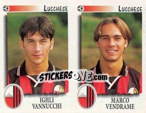 Sticker Vannucchi / Vendrame  - Calciatori 1997-1998 - Panini