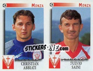 Sticker Abbiati / Saini  - Calciatori 1997-1998 n. 493 - Panini