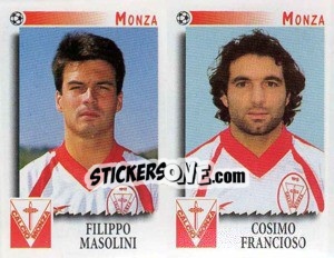 Sticker Masolini / Francioso  - Calciatori 1997-1998 n. 498 - Panini