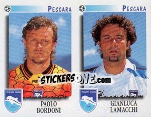 Sticker Bordoni / Lamacchi  - Calciatori 1997-1998 - Panini