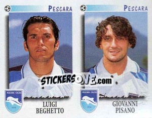 Sticker Beghetto / Pisano  - Calciatori 1997-1998 - Panini