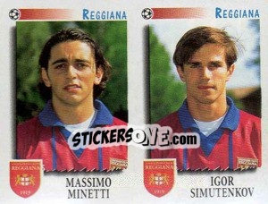 Sticker Minetti / Simutenkov  - Calciatori 1997-1998 n. 544 - Panini