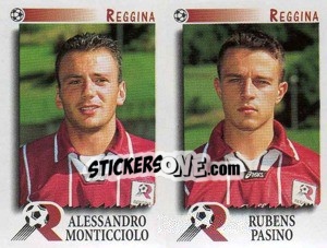 Cromo Monticciolo / Pasino  - Calciatori 1997-1998 - Panini