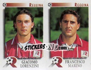 Sticker Lorenzini / Marino  - Calciatori 1997-1998 - Panini
