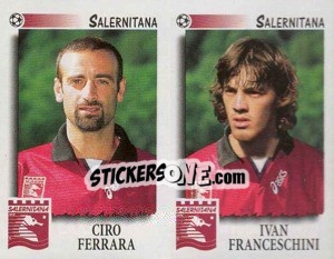 Sticker Ferrara / Franceschini  - Calciatori 1997-1998 - Panini