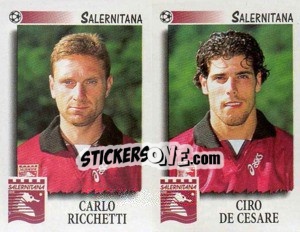 Sticker Ricchetti / De Cesare  - Calciatori 1997-1998 n. 561 - Panini