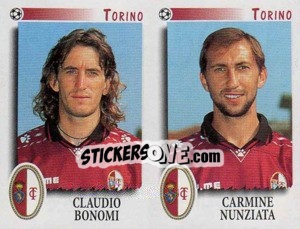 Sticker Bonomi / Nunziata  - Calciatori 1997-1998 n. 569 - Panini