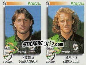 Sticker Marangon / Zironelli  - Calciatori 1997-1998 n. 586 - Panini