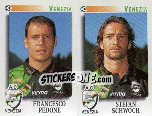 Sticker Pedone / Schwoch  - Calciatori 1997-1998 - Panini