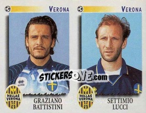Sticker Battistini / Lucci  - Calciatori 1997-1998 n. 592 - Panini