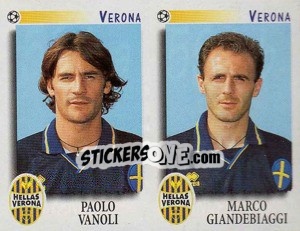 Sticker Vanoli / Giandebiaggi  - Calciatori 1997-1998 n. 594 - Panini