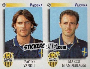 Cromo Vanoli / Giandebiaggi  - Calciatori 1997-1998 - Panini