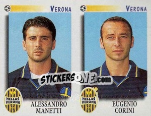 Sticker Manetti / Corini  - Calciatori 1997-1998 - Panini