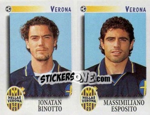 Sticker Binotto / Esposito  - Calciatori 1997-1998 n. 597 - Panini