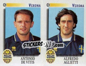 Sticker De Vitis / Aglietti  - Calciatori 1997-1998 n. 598 - Panini