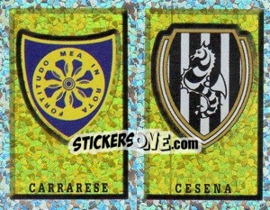Sticker Scudetto Carrarese/Cesena (a/b) - Calciatori 1997-1998 - Panini