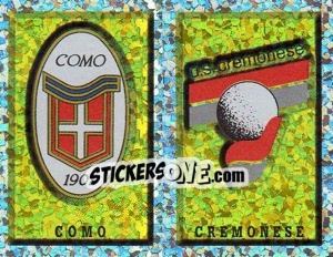 Sticker Scudetto Como/Cremonese (a/b) - Calciatori 1997-1998 n. 609 - Panini
