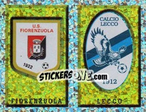 Sticker Scudetto Fiorenzuola/Lecco (a/b) - Calciatori 1997-1998 n. 612 - Panini