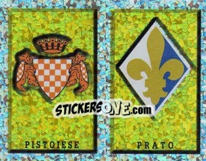 Sticker Scudetto Pistioese/Prato (a/b) - Calciatori 1997-1998 - Panini