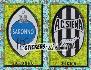Sticker Scudetto Saronno/Siena (a/b) - Calciatori 1997-1998 n. 624 - Panini