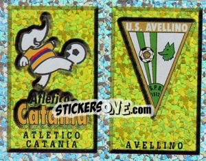 Sticker Scudetto At.Catania/Avellino (a/b) - Calciatori 1997-1998 n. 630 - Panini