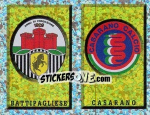 Sticker Scudetto Battipagliese/Casarano (a/b) - Calciatori 1997-1998 n. 633 - Panini