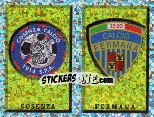 Figurina Scudetto Cosenza/Fermana (a/b) - Calciatori 1997-1998 - Panini