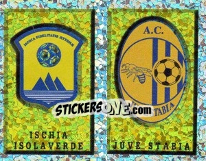 Sticker Scudetto I.Isolaverde/J.Stabia (a/b) - Calciatori 1997-1998 n. 642 - Panini