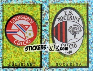 Sticker Scudetto Lodigiani/Nocerina (a/b) - Calciatori 1997-1998 n. 645 - Panini