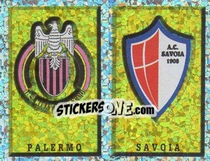 Cromo Scudetto C.Palermo/Savoia (a/b) - Calciatori 1997-1998 - Panini